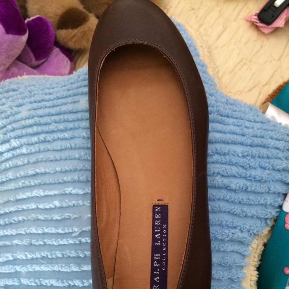 Ralph Lauren collection leather flats